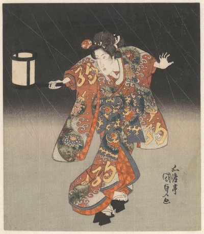 Kisegawa mit Laterne im Regen von Utagawa Kunisada (I)