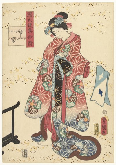 Prinz Genji erfrischt sich von Utagawa Kunisada (I)