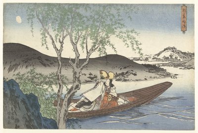 Shirabyoshi-Tänzerin in einem Asazuma-Boot von Utagawa Kunisada (I)