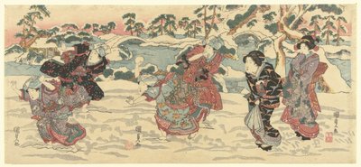 Schneeballschlacht von Utagawa Kunisada (I)