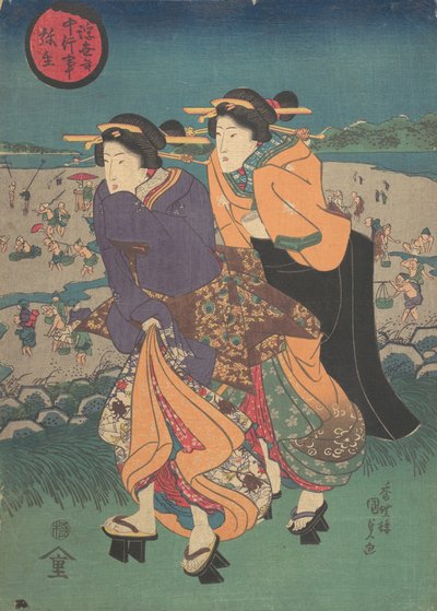 Jährliches Ereignis - der dritte Monat Ukiyo nenju gyoji: Yayoi, Mitte des 19. Jahrhunderts von Utagawa Kunisada