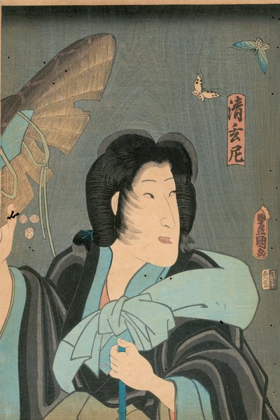 Dichter und Schmetterling, veröffentlicht von Otaya Takichi von Utagawa Kunisada
