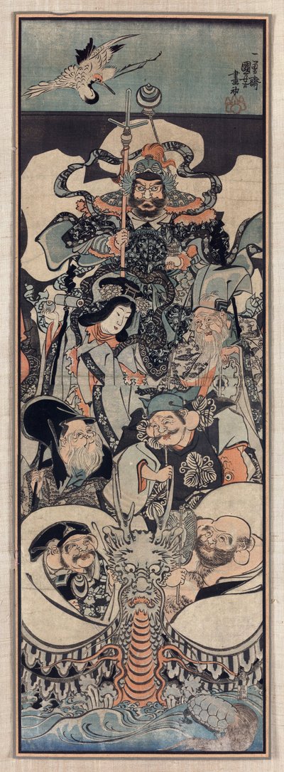 Sieben Glücksgötter von Utagawa Kuniyoshi