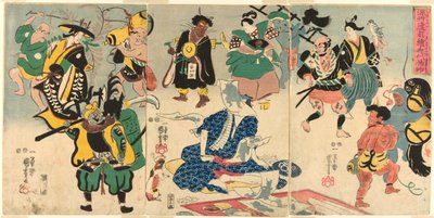 Das außergewöhnliche Phänomen des beliebten Otsu-Bildes (Tokini otsue kidai no maremono) von Utagawa Kuniyoshi