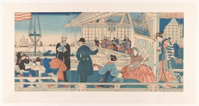 Amerikanisches Handelshaus in Yokohama von Utagawa Sadahide