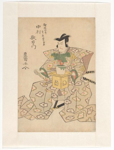 Nakamura Utaemon III hält einen Bonsai-Baum von Utagawa Toyokuni (I)