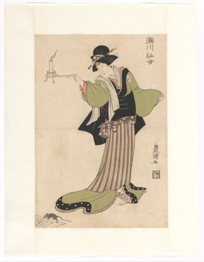 Segawa Senjo in der Rolle der Krankenschwester Masaoka von Utagawa Toyokuni (I)