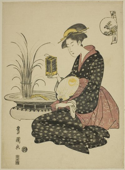 Der sechste Monat, aus der Serie "Modische zwölf Monate" von Utagawa Toyokuni I