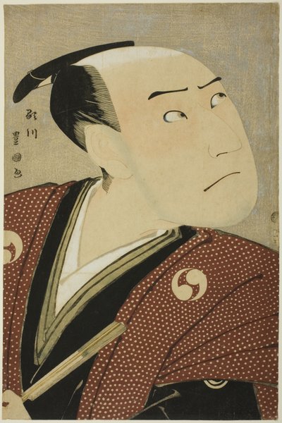 Der Schauspieler Sawamura Sojuro III als Oboshi Yuranosuke im Stück "Edo no Hana Ako no Shiogama," aufgeführt im Kiri-Theater im vierten Monat, 1796 von Utagawa Toyokuni I