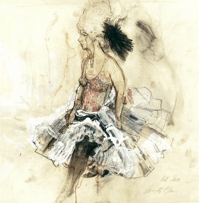 Gefiederte Tanzskizze von Ute Rathmann