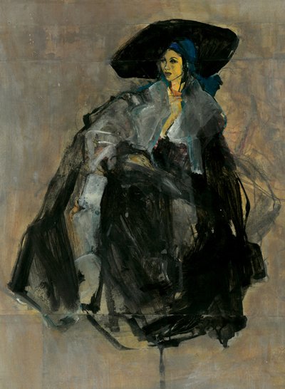 Geheimnisvolle Frau mit Hut von Ute Rathmann