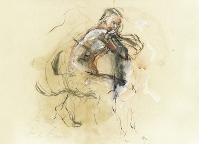 Nachdenkliche Figurenskizze von Ute Rathmann