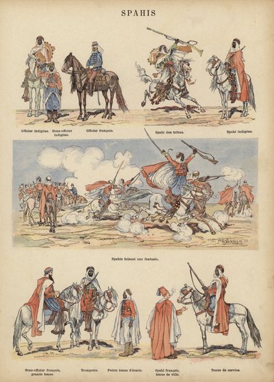 Spahis, Kolonialsoldaten der französischen Armee von Victor Armand Poirson
