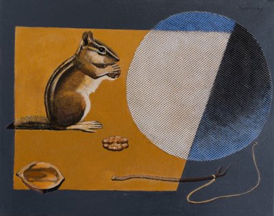 Streifenhörnchen entkommt der Falle, 2021 von Vadym Vaskovsky