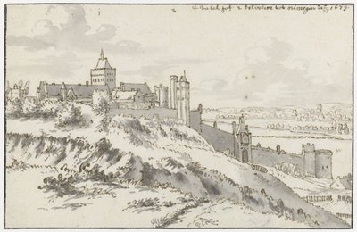 Ansicht des Valkhofs und Belvedere in Nijmegen von Valentijn Klotz (possibly)