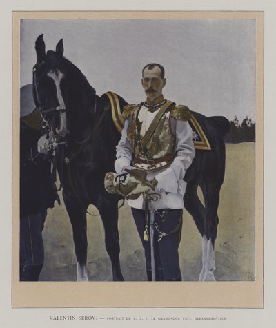 Porträt von Großfürst Paul Alexandrowitsch von Russland von Valentin Aleksandrovich (after) Serov