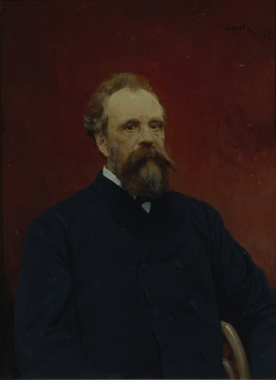 Porträt von Sergei Mikhailovich Tretyakov von Valentin Aleksandrovich Serov