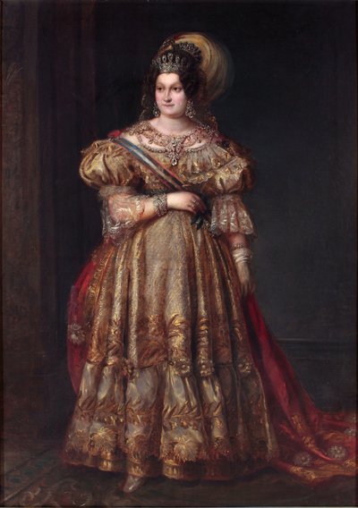 Porträt von Maria Christina von den beiden Sizilien (1806-1878) von Valentin Carderera y Solano