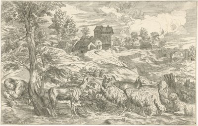 Landschaft mit schlafendem Hirten (Opera Selectiora) von Valentin Lefebvre