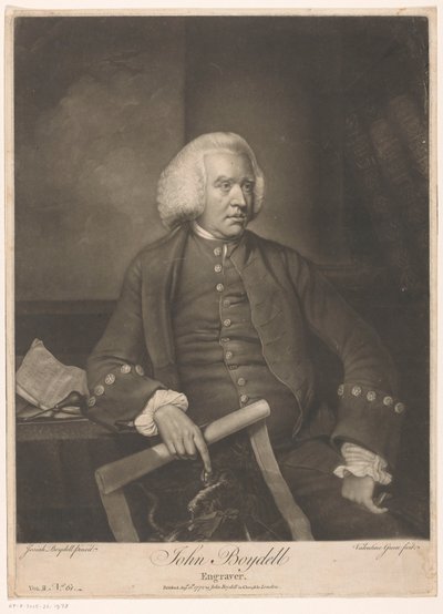 Porträt von John Boydell John Boydell (Titel auf Objekt) von Valentine Green