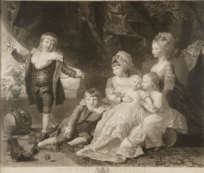 Prinzessin Augusta, Prinzessin Elizabeth, Prinz Ernst, Prinz Augustus, Prinz Adolphus und Prinzessin Mary von Valentine Green