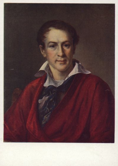 Porträt von Krasheninnikov, 1824 von Vasili Andreevich Tropinin