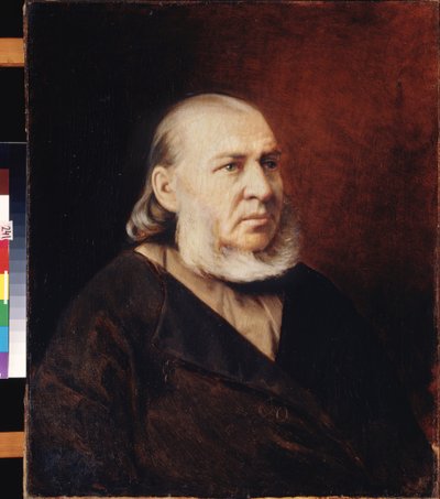 Porträt des Schriftstellers Sergei Timofejewitsch Aksakow von Vasili Grigorevich Perov