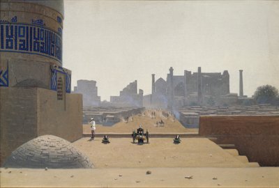 Hauptstraße in Samarkand am frühen Morgen, 1869-1870 von Vasili Vasilievich Vereshchagin