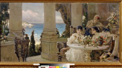Auf der Terrasse von Vasily Alexandrovich Kotarbinsky