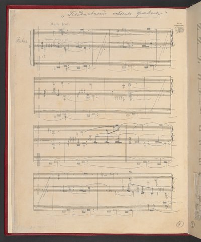 L’Après-midi d’un Faune, vollständige choreografische Partitur, Add MS 47215, f.3v von Vaslav Nijinsky