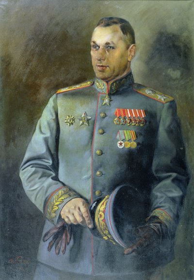 Porträt des Marschalls der Sowjetunion und Polens, Konstantin Rokossovsky (1896-1968) von Vassily Nikolayevich Yakovlev