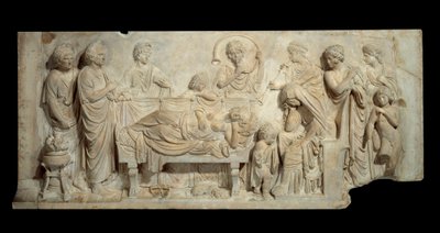 Begräbnis-Relief aus Marmor, Zeremonie in Venedig Anfang des 16. Jahrhunderts von Venetian School