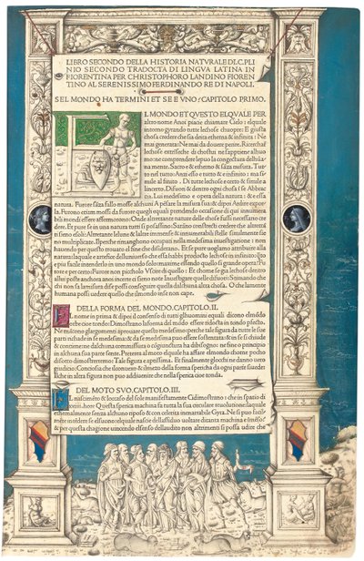 "Historia Naturalis" von Plinius dem Älteren, 1476 von Venetian School