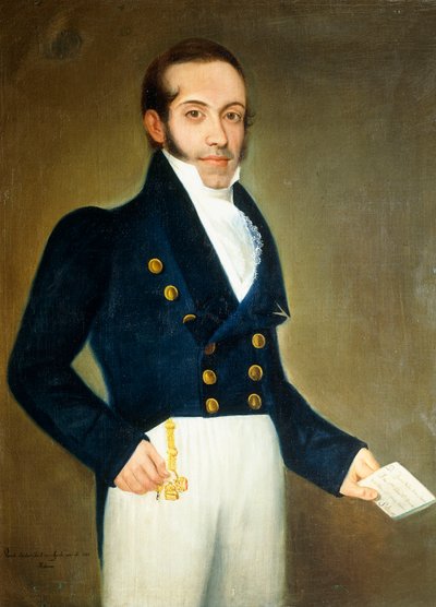Porträt von Don Agustin de las Heras y Carazo, 1828 von Vicente Escobar