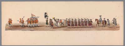 Historischer Umzug zum zweiten Jahrhundertfest der Universität Utrecht, 1836 (Platte 3) von Victor Adam