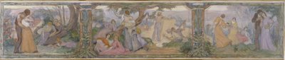 Skizze für das Rathaus von Issy-les-Moulineaux: Das Leben, zwischen 1896 und 1897 von Victor Emile Prouve