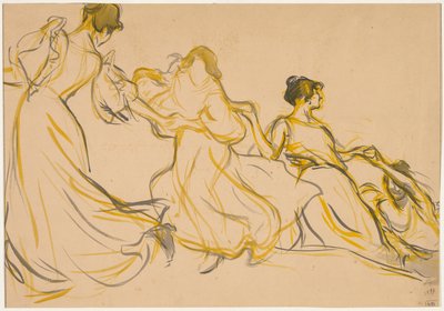 Studie für die Dekoration des Festsaals für das Rathaus des 11. Arrondissements von Paris, 1897 von Victor Emile Prouve