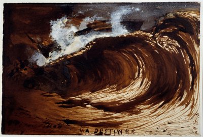 Mein Schicksal. Darstellung einer Welle in der Mitte des Meeres von Victor Hugo