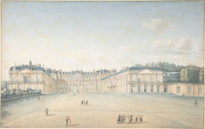 Innenhof des Schlosses Saint-Cloud von Victor Jean Nicolle