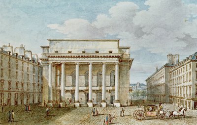 Ansicht der Fassade des Théâtre Italien (Salle Favart) von Victor Jean Nicolle