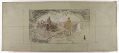Skizze für die Lobau-Galerie im Pariser Rathaus: Das Vaterland von Victor Jean Pierre Maziès