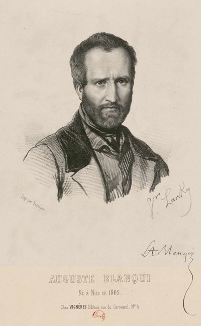Porträt von Louis-Auguste Blanqui 1805-1881, 1849 von Victor Larsky