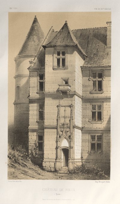 Pl. 62, Château De Folin Yonne, 1860 von Victor Petit