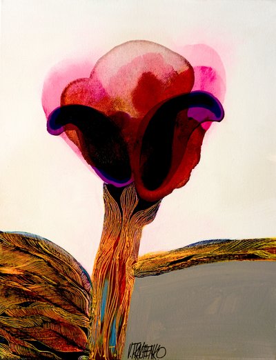Dramatische rote Blüte von Victor Tkachenko