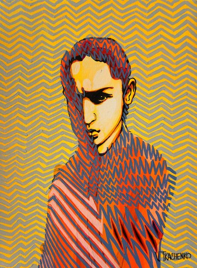 Grafische Jugend Zickzack-Blick von Victor Tkachenko