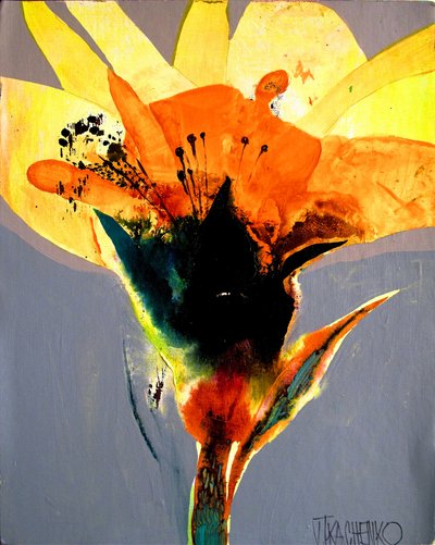 Lebendige abstrakte Blüte von Victor Tkachenko