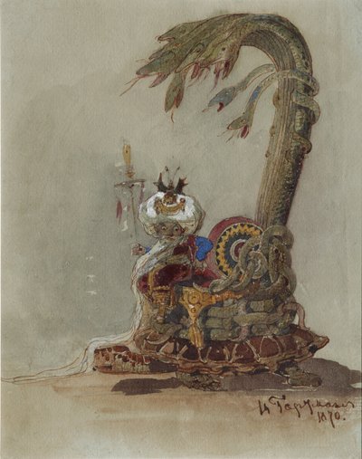 Bühnenbild für die Oper Ruslan und Ljudmila von M. Glinka von Viktor Alexandrovich Hartmann