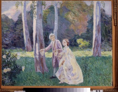 Der Spaziergang im Park von Viktor Elpidiforovich Borisov Musatov