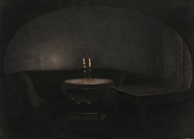 Innenraum. Künstliches Licht von Vilhelm Hammershøi