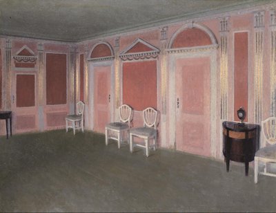 Interieur im Louis-seize-Stil. Aus dem Haus des Künstlers. Rahbeks Allé von Vilhelm Hammershøi